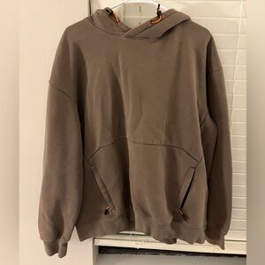 H&M Sport Men's Brown Hooded Pullover Sweatshirt